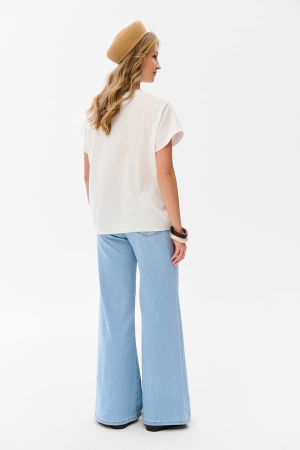 Damebluse Garden Ecru 40/42