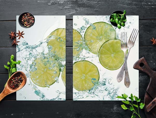 GLASSKYDDSPLÅT FÖR SPIS 70x52 LIME