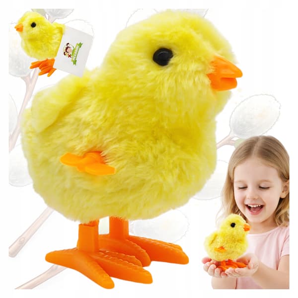 12-delars hopprande kyckling gul 10 cm