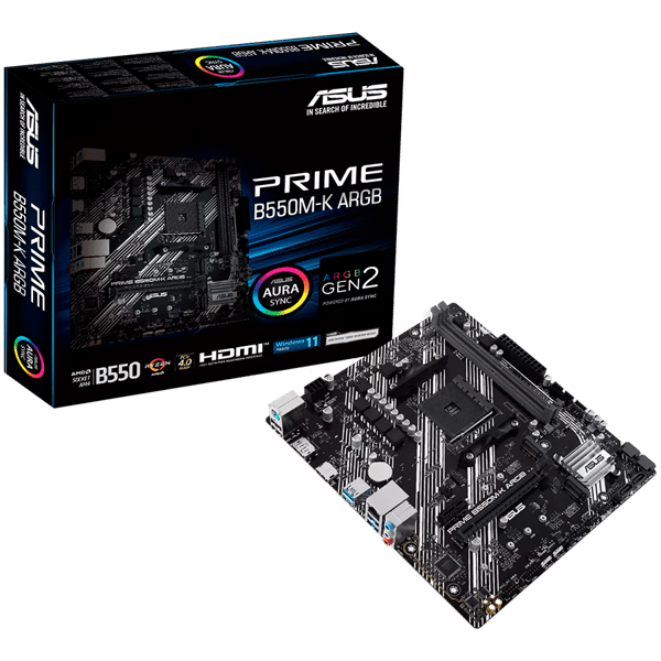 ASUS Prime B550M-K ARGB mATX AM4 DDR4