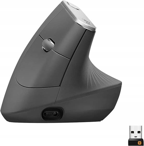 Logitech MX Vertikal Trådløs Optisk Mus Sort
