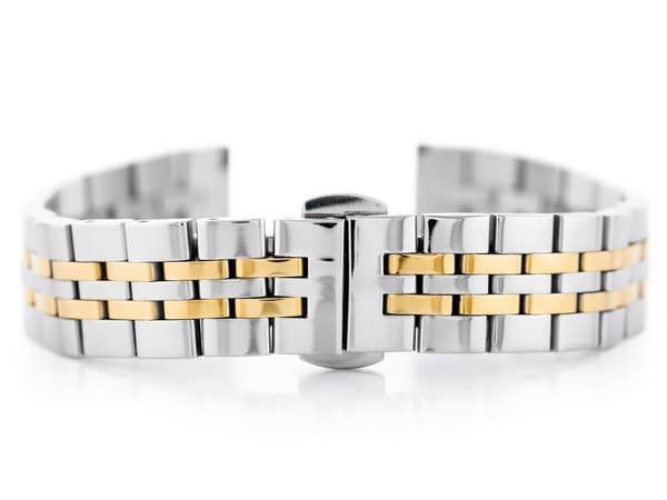 Pacific Model 4 Armband - Silver och Guld 14mm