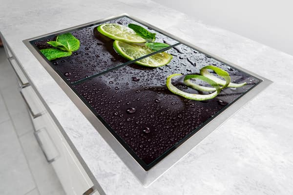GLASSKYDDSPLÅT FÖR SPIS 70x52 LIME