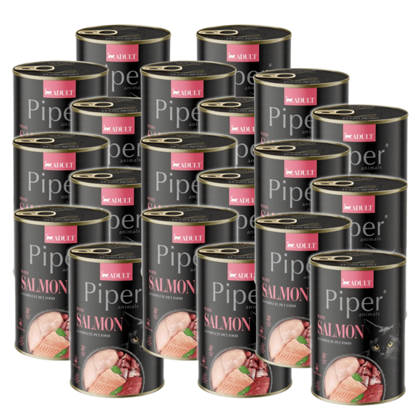 DOLINA NOTECI Piper vådfoder til katte med laks, dåse 20 x 400 g