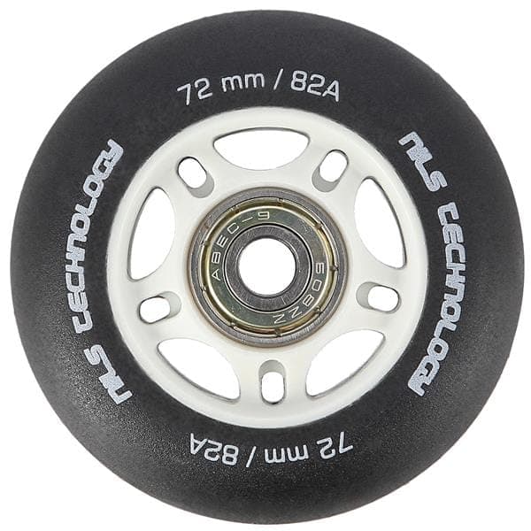 PU 72x24 82A sorte matte (4 stk.) + ABEC-9 (8 stk.) sæt NILS EXTREME