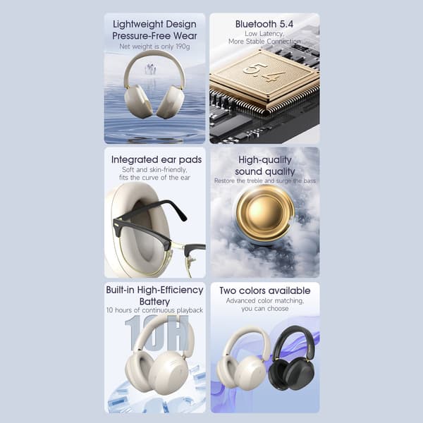 X22 Max Bluetooth ANC Trådløse On-Ear Hovedtelefoner - Sort