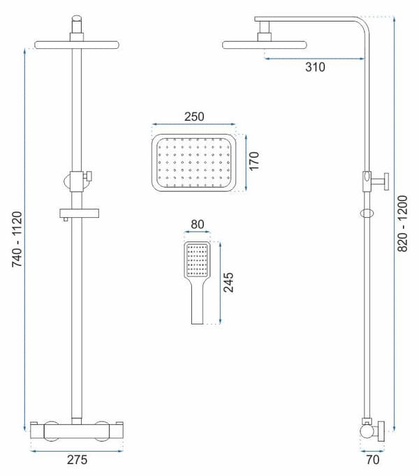 TOM BRUSESYSTEM SORT TERMOSTAT SKU REA-P7101