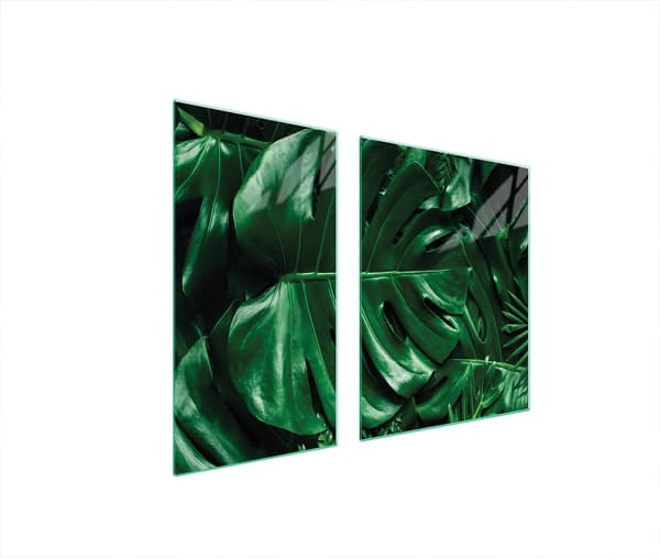LASINEN SUOJALEVY LIEDELLE 90x52 MONSTERA