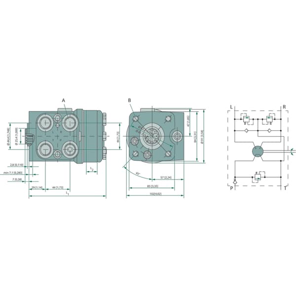 Orbitrol G-ospc-ON 200cm 3 1/2 tommer BSP L=150mm