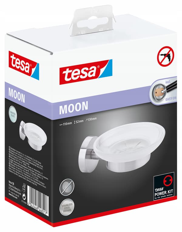Tesa Moon sæbeskal i glas uden boring