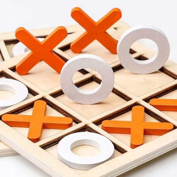 MEGADIDI TIC-TOC-TOE-spel Eko Naturträ