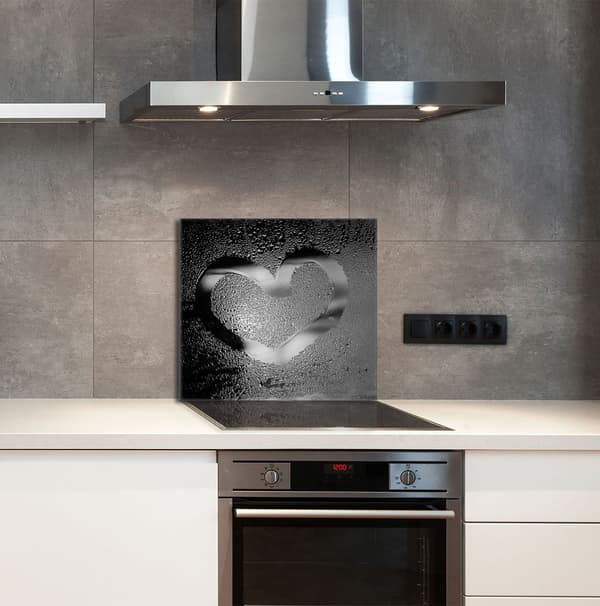 GLASPANEL FÖR KÖK 65x60 Hjärta