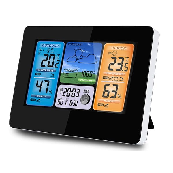 Väderstation med display BD-902 svart