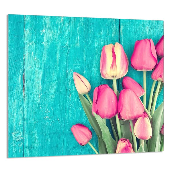 KEITTIÖN LASIPANEELI 65x60 Tulppaanit