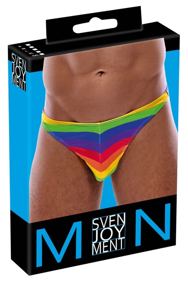 Svenjoyment miesten sateenkaari-stringit S