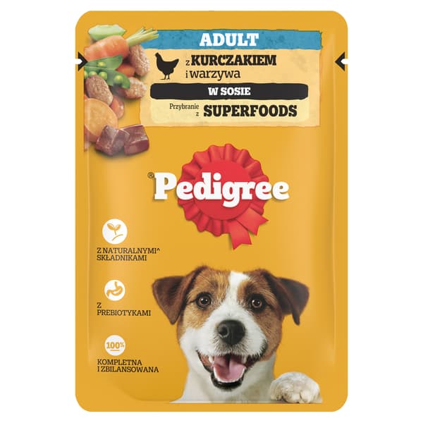 PEDIGREE hundfoder för vuxna hundar 100 g påse med kyckling