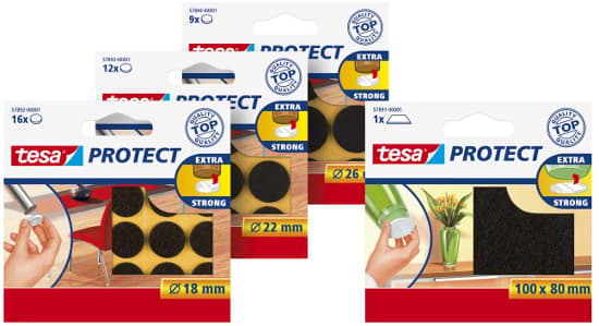 Rektangulär möbelunderlägg för stolar och bord, 100x80mm, brun