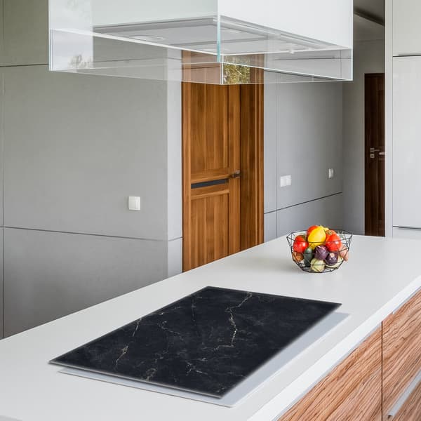 Glasbeskyttelsesplade til komfur 80x52 Marmor