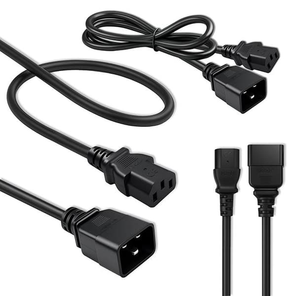 Qoltec IEC C20/C13 virtakaapeli | 3x1.5mm2 | 1.2m