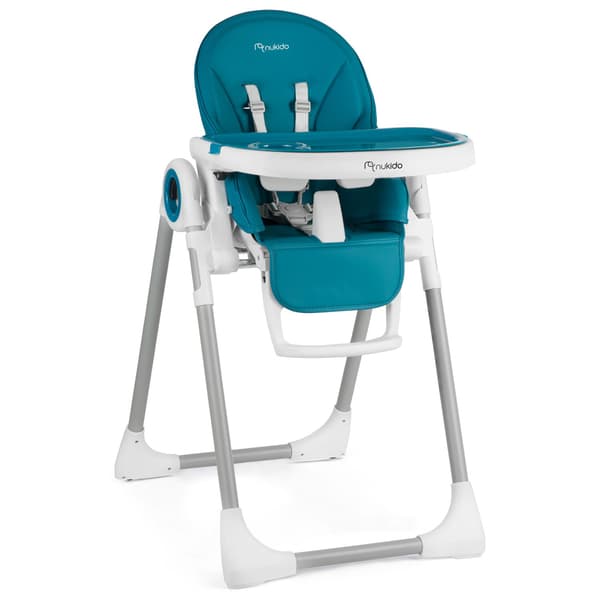 Belo barnstol med bord, babysitter, mörkblå