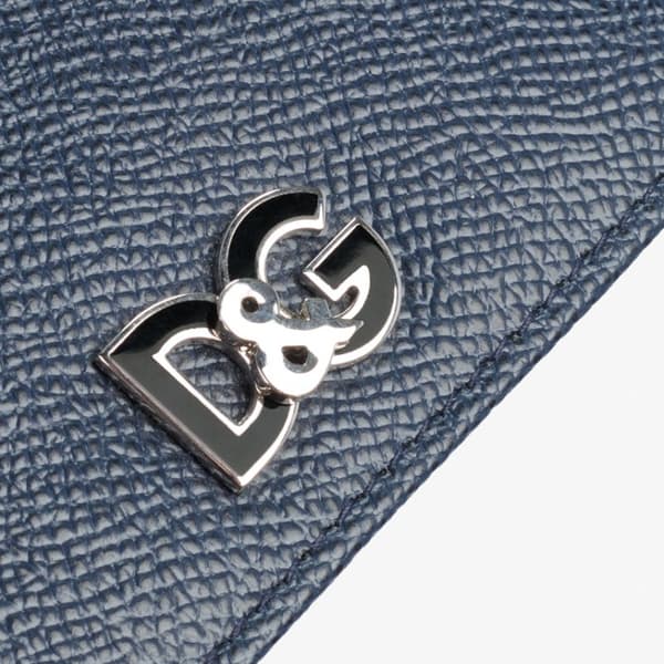 DOLCE&GABBANA Luksus Herre Bifold Pung Blå/Sort