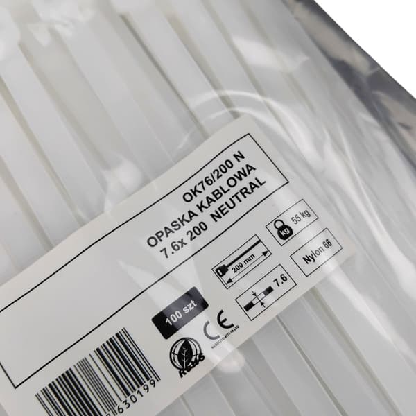 Buntbandstejp 7,6x200mm - 100st vit