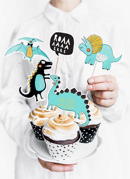 DINOSAURIER tårtdekorationer 5 st