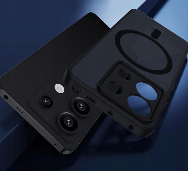 MAGSAFE SORT MATET ETUI TIL XIAOMI REDMI NOTE 13 PRO 5G + 2x GLAS