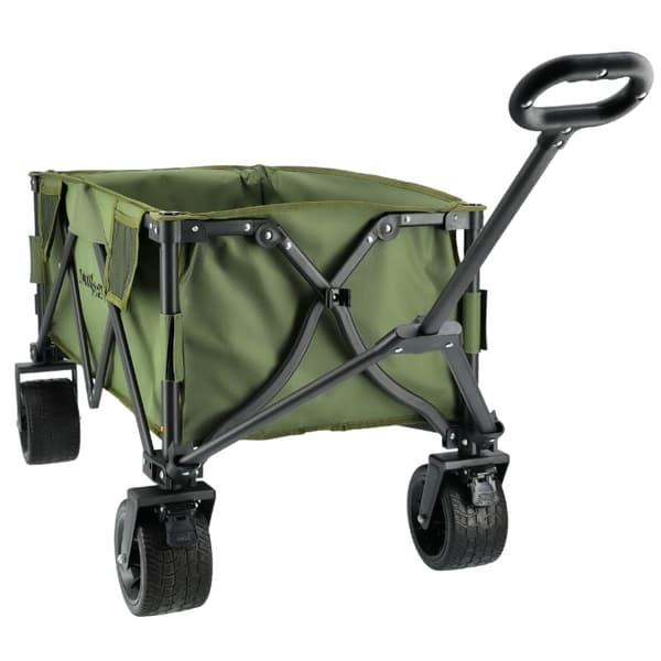 Premium foldbar strandcampingvogn - Armygrøn
