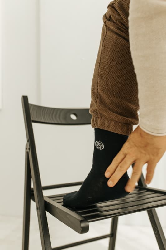 BSM-01 SORT 39-42 Ensfarvede KOMFY sokker