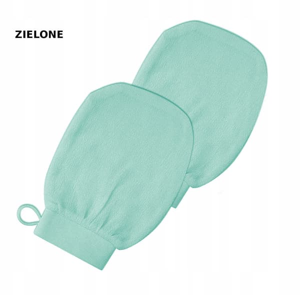 Exfolieringshansker til kroppen 2 stykker grøn