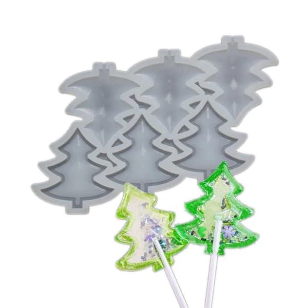 Silikoneform til isomalt juletræer
