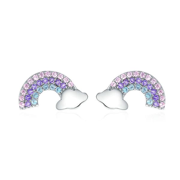 Pendientes de plata Pendientes arcoíris Plata S925