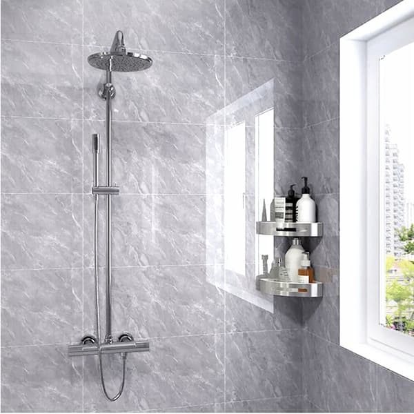 SELVKLÆBENDE MARMOR PVC LAMINATPANEL BLANK 80x40 cm panel13