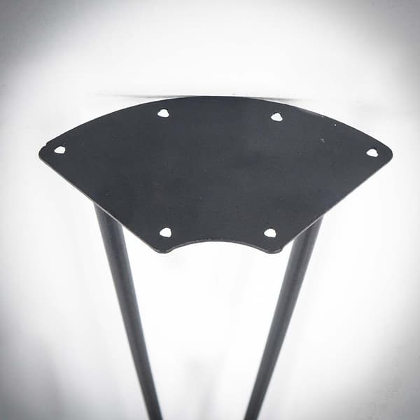 Hårnålsben af stang - dobbel 73 cm sort
