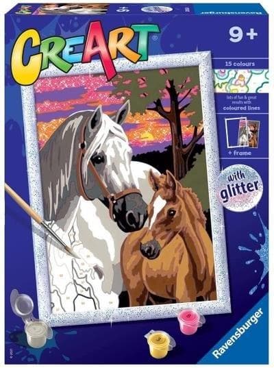 CreArt lapsille: Hevoset ja auringonlasku