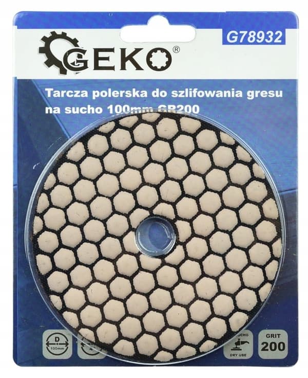 GEKO DIAMANTSKIVE TIL SLIBNING AF GRES BETON G200/100MM