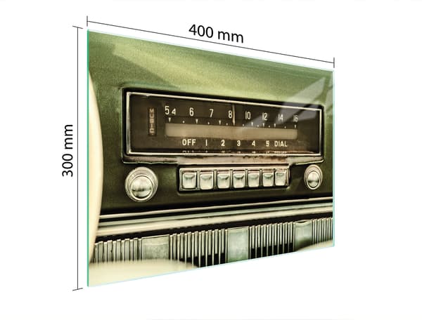 GLAS SKÄRBRÄDA 40x30 RADIO