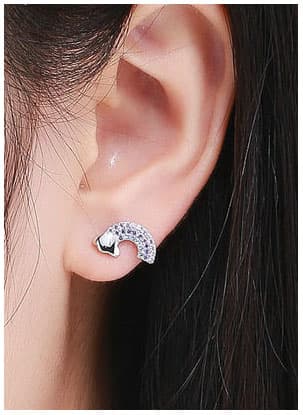 Pendientes de plata Pendientes arcoíris Plata S925