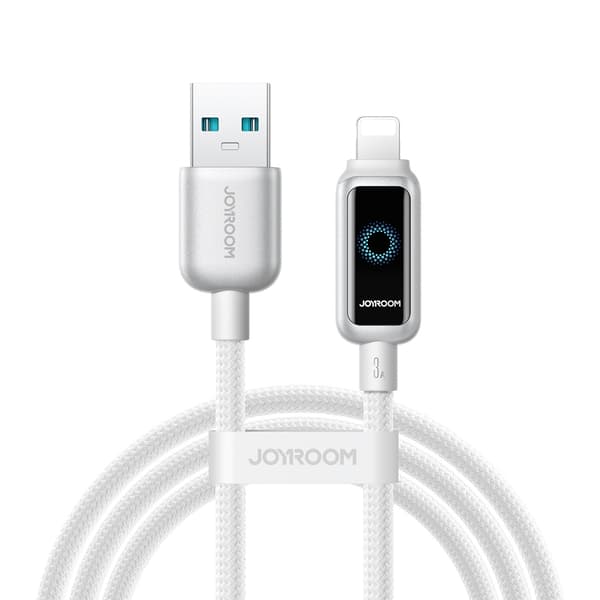 USB-A - iPhone Lightning 3A Kabel 1,2m - Hvid