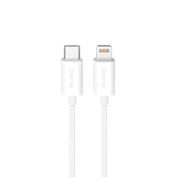 USB-C - iPhone Lightning TPE 20W 3m Kabel - Hvid