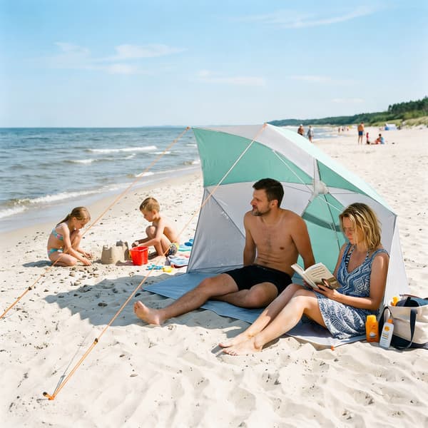 NC4803 parasol - strandskærm 2 i 1 NILS
