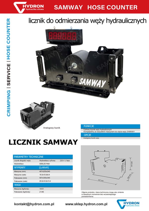 SAMWAY elektronisk slangmätare