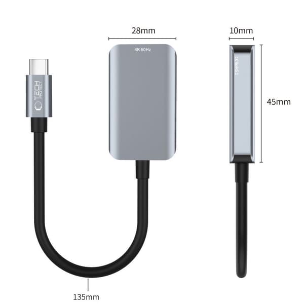 Adapteri USB-C - HDMI 4K 60 Hz - musta