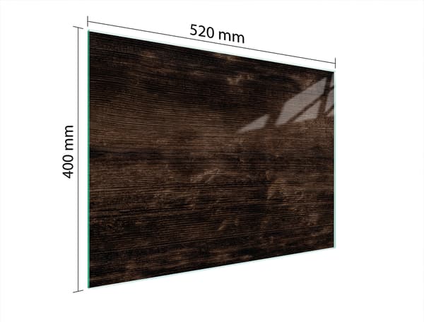 SKÄRBRÄDA I GLAS 52x40 TRÄ