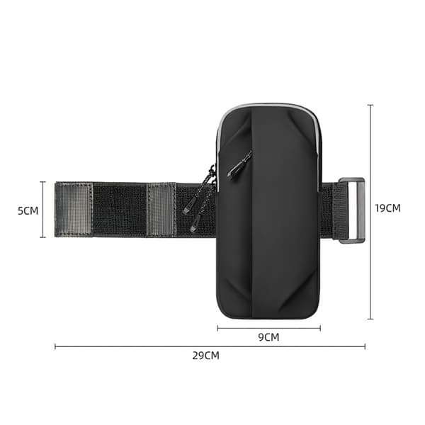 Armbandsfodral för löpartelefon - svart