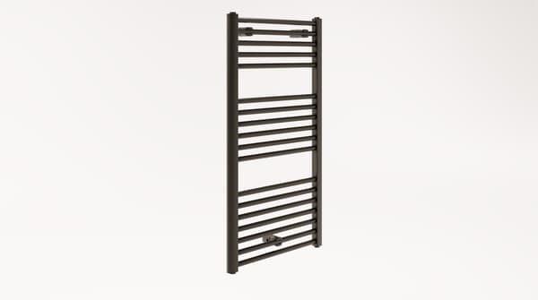 Badeværelsesradiator LUXRAD Basic G 922 x 500 mm sort mat 424W