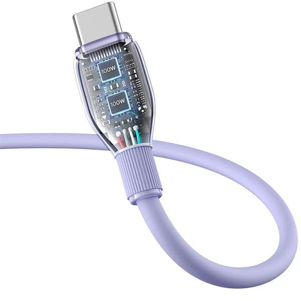Pudding USB-C 100W 2m-kabel – Lila