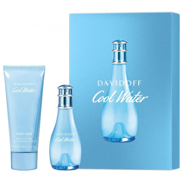 DAVIDOFF COOL WATER KVINDE SÆT EDT 30ML + LOTION 75ML