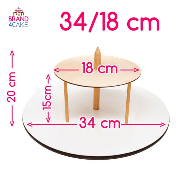 2-lags kagefad 34/18 cm Brand4Cake